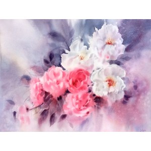 Hafsa Shaikh, 21 x 14 inch, Water Color On Paper, Floral Painting, AC-HFS-058